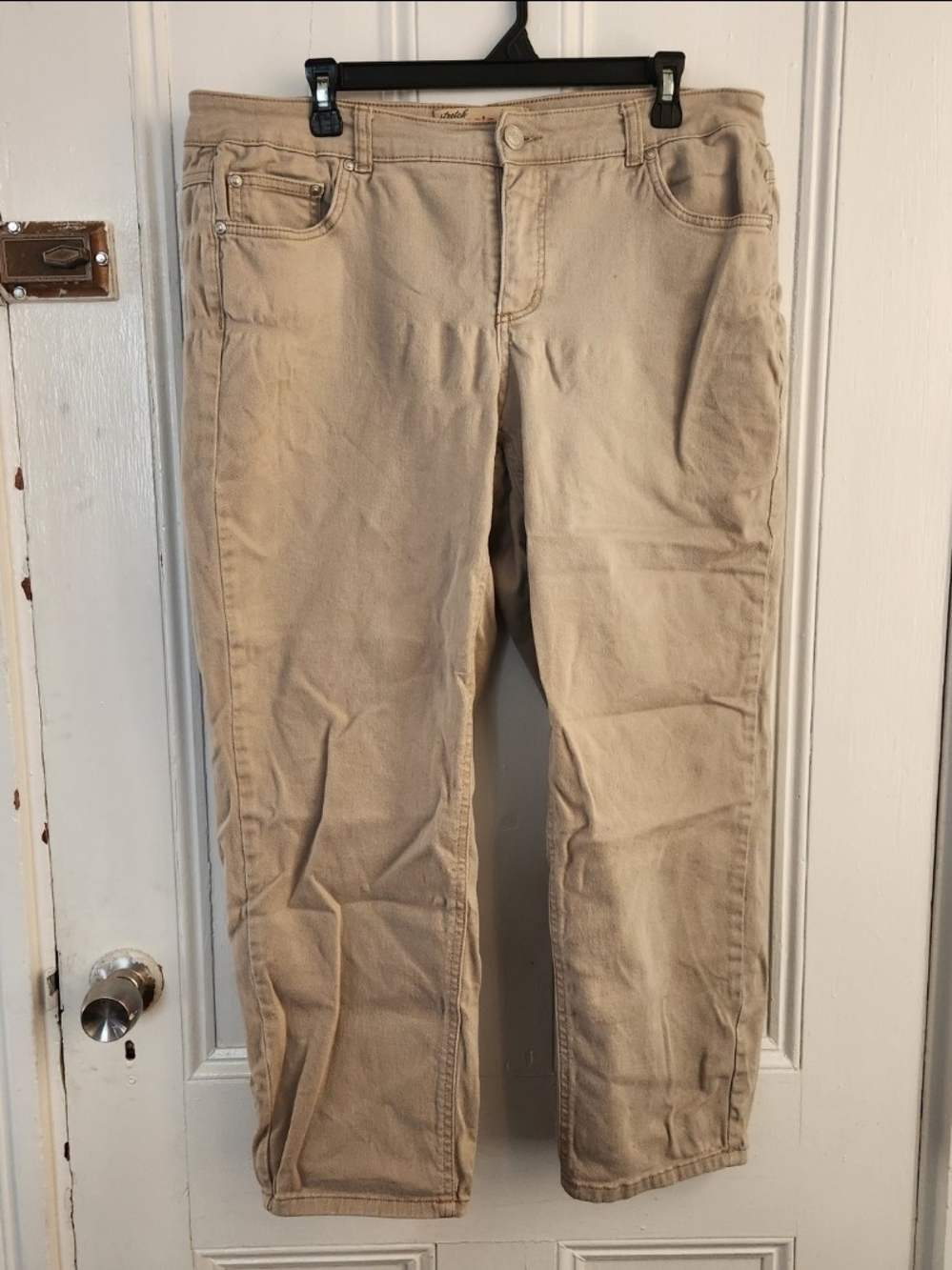 JMS Just My Size Jeans Womens Size 18W Tan Denim Straight Leg Pockets
